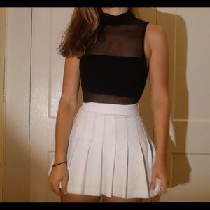 Silence + noise black mesh top